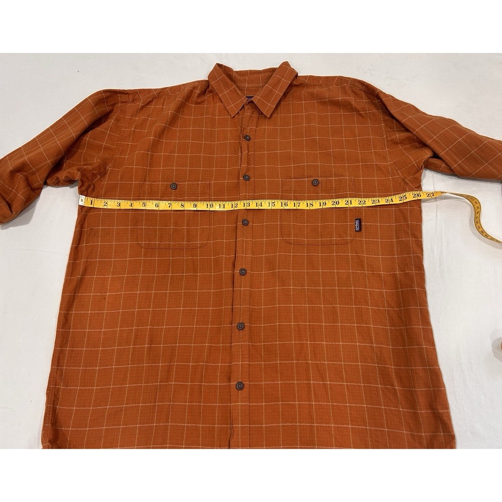 Patagonia M's 100% Organic Cotton Long Sleeve Shirt Mens XL Madras Gold Check - Picture 7 of 8
